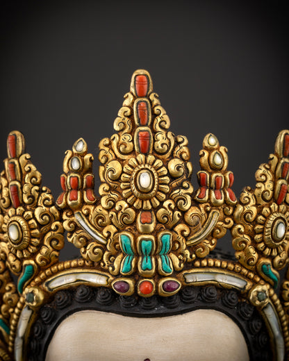 Crowned Shakyamuni Buddha Statue