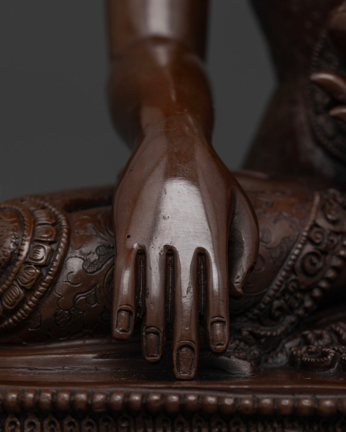 Handmade Full Oxidized Shakyamuni Buddha Statue