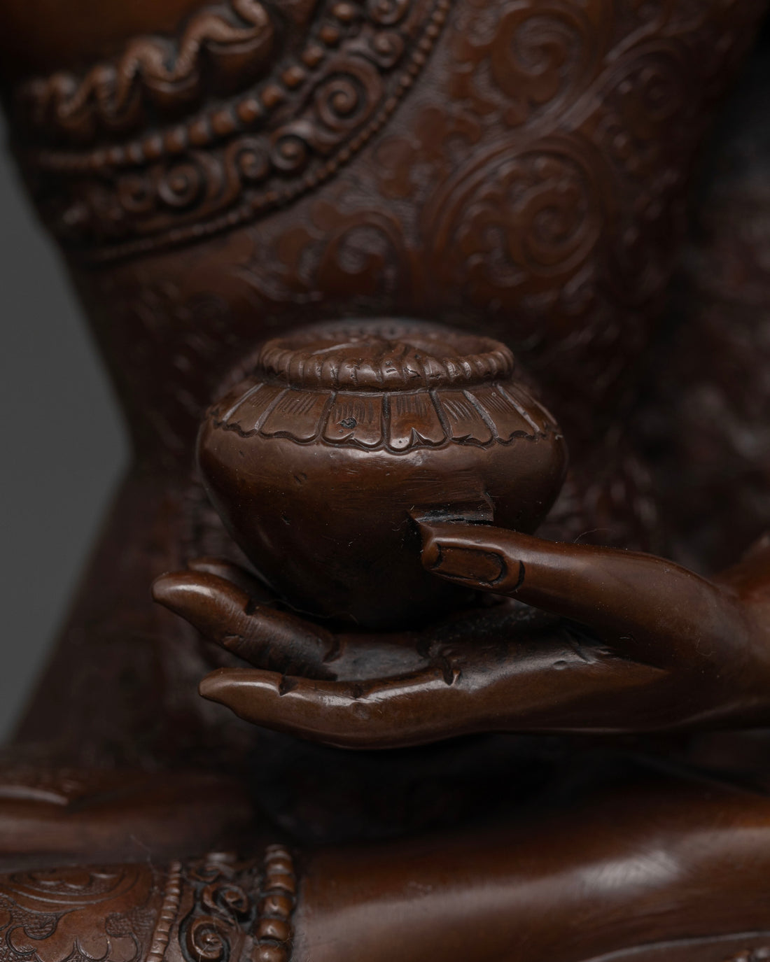 Handmade Full Oxidized Shakyamuni Buddha Statue