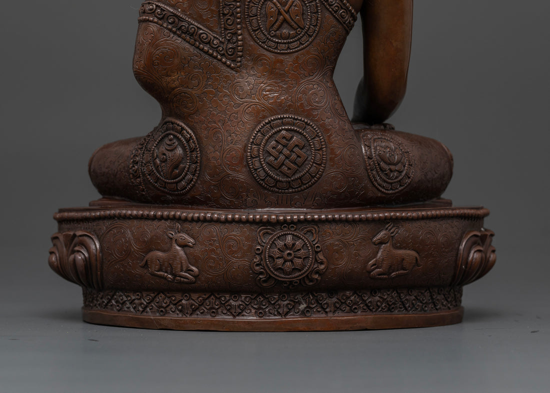 Handmade Full Oxidized Shakyamuni Buddha Statue