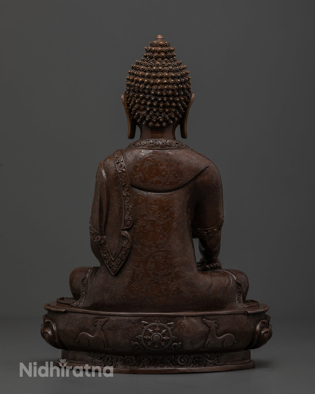 Artistic Oxidized Shakyamuni Buddha Statue With Fine Details