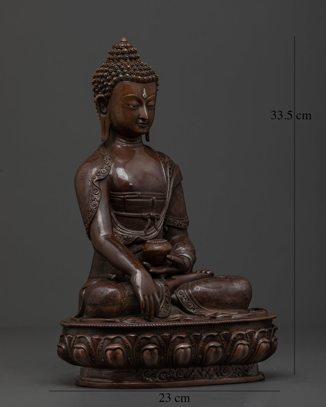 Artistic Oxidized Shakyamuni Buddha Statue With Fine Details