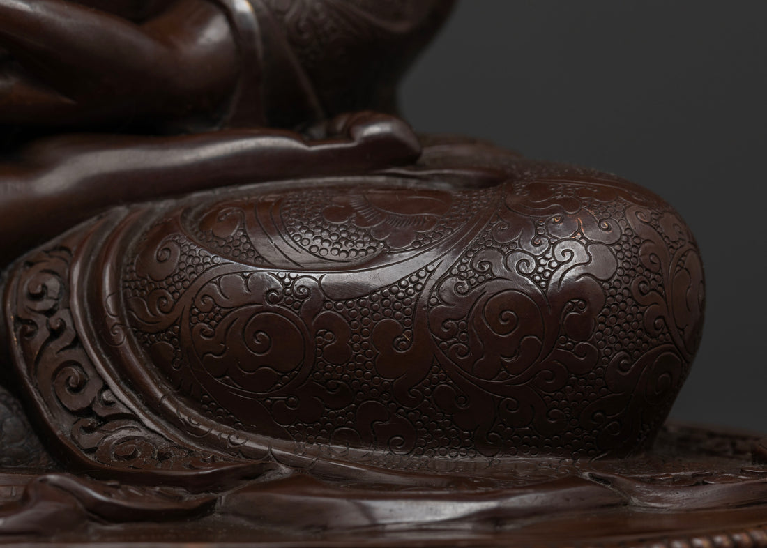 Artistic Oxidized Shakyamuni Buddha Statue With Fine Details