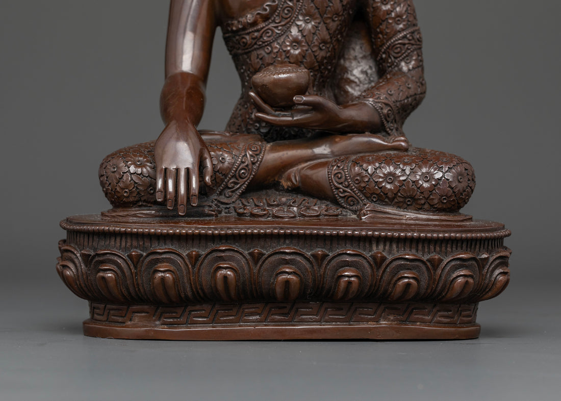 Discover Peace and Enlightenment with This Oxidized Shakyamuni Buddha