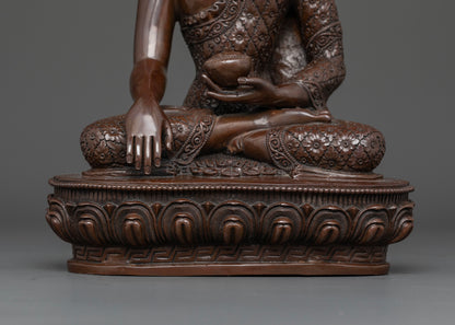 Discover Peace and Enlightenment with This Oxidized Shakyamuni Buddha