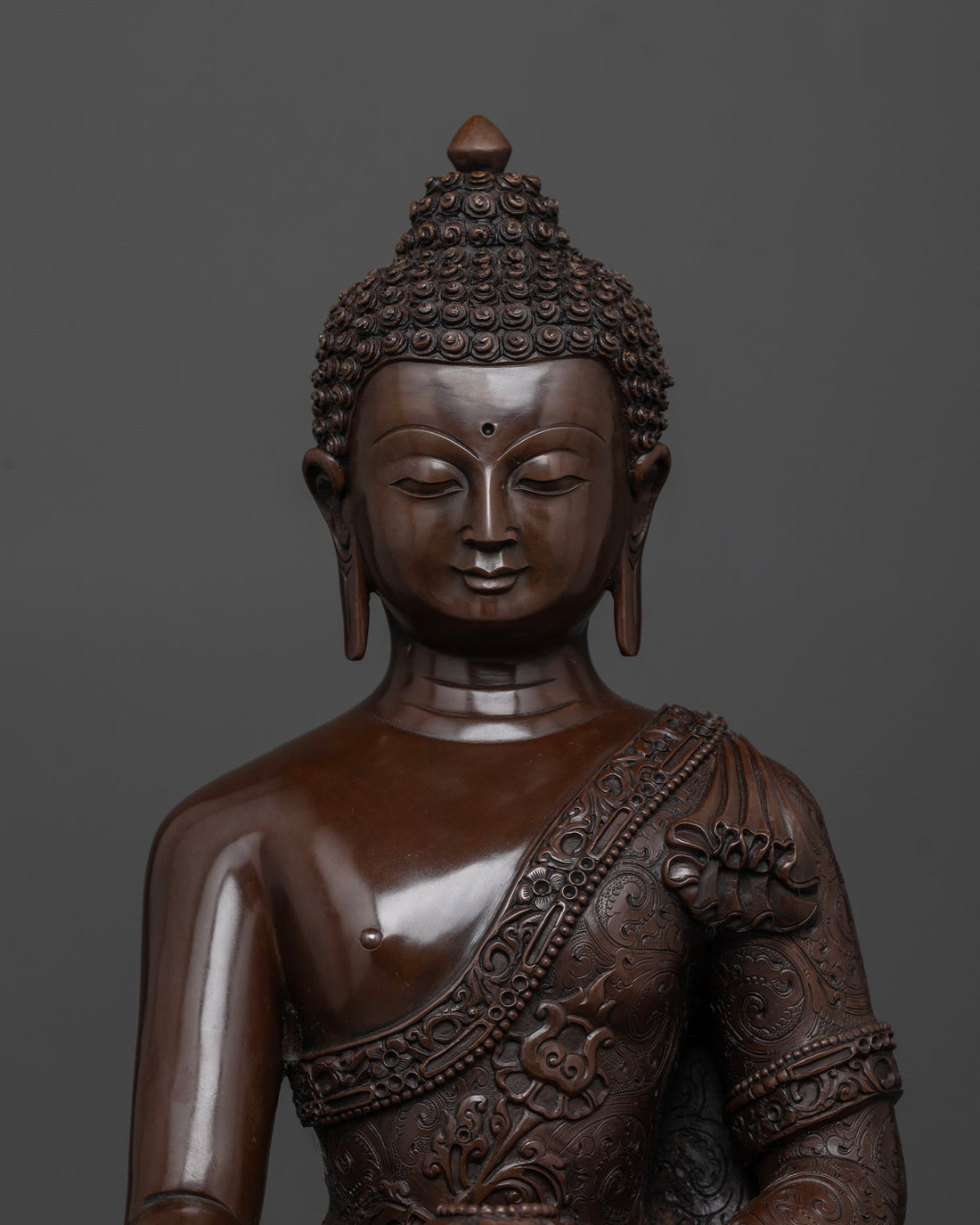 Authentic Oxidized Buddha Shakyamuni Statue