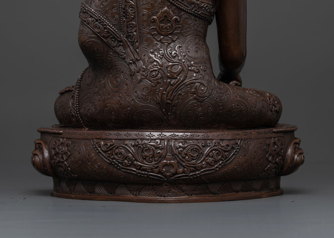 Authentic Oxidized Buddha Shakyamuni Statue