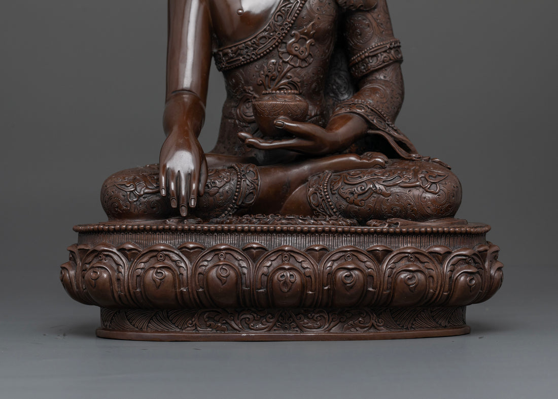 Authentic Oxidized Buddha Shakyamuni Statue