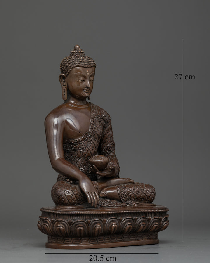 Discover Peace and Enlightenment with This Oxidized Shakyamuni Buddha