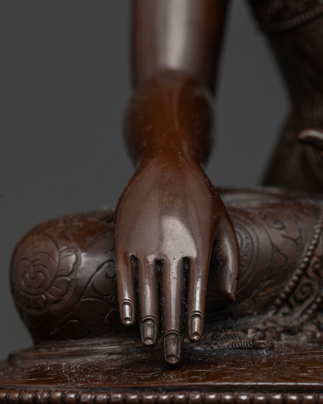 Enhance Inner Peace with This Oxidized Shakyamuni Buddha Sculpture