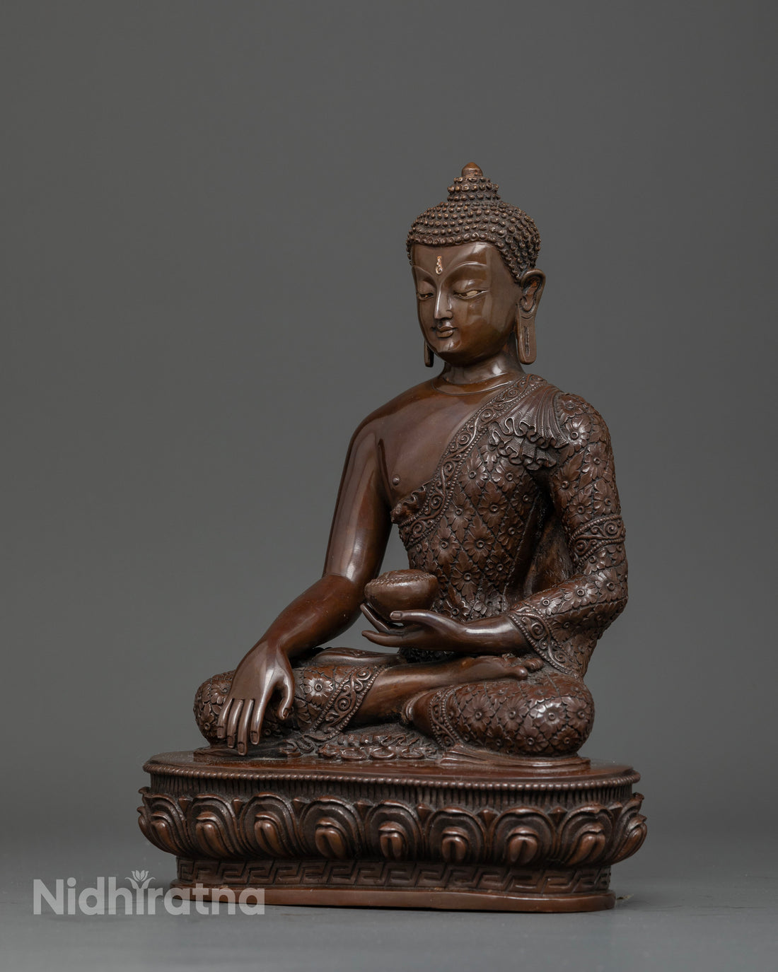 Discover Peace and Enlightenment with This Oxidized Shakyamuni Buddha