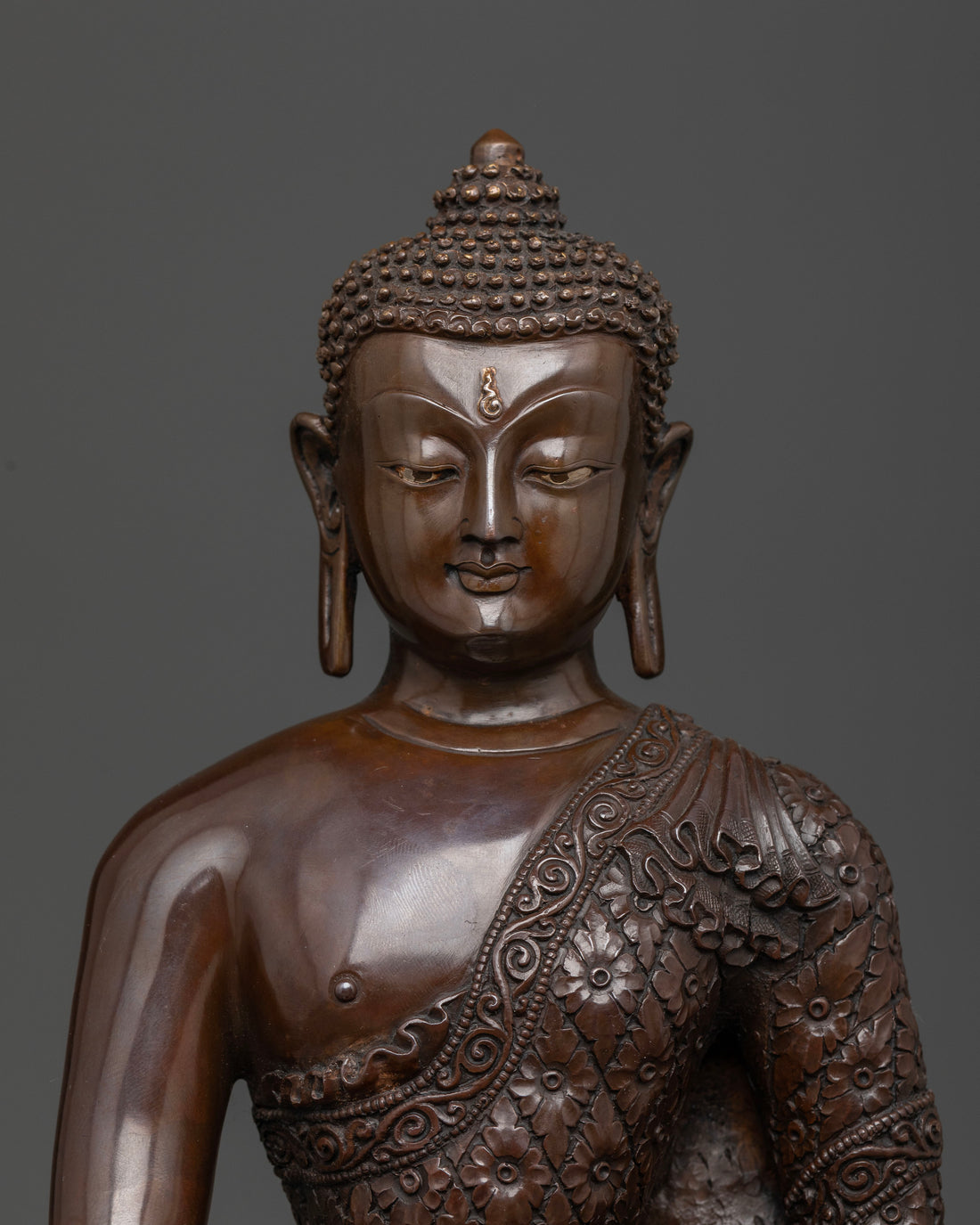 Discover Peace and Enlightenment with This Oxidized Shakyamuni Buddha