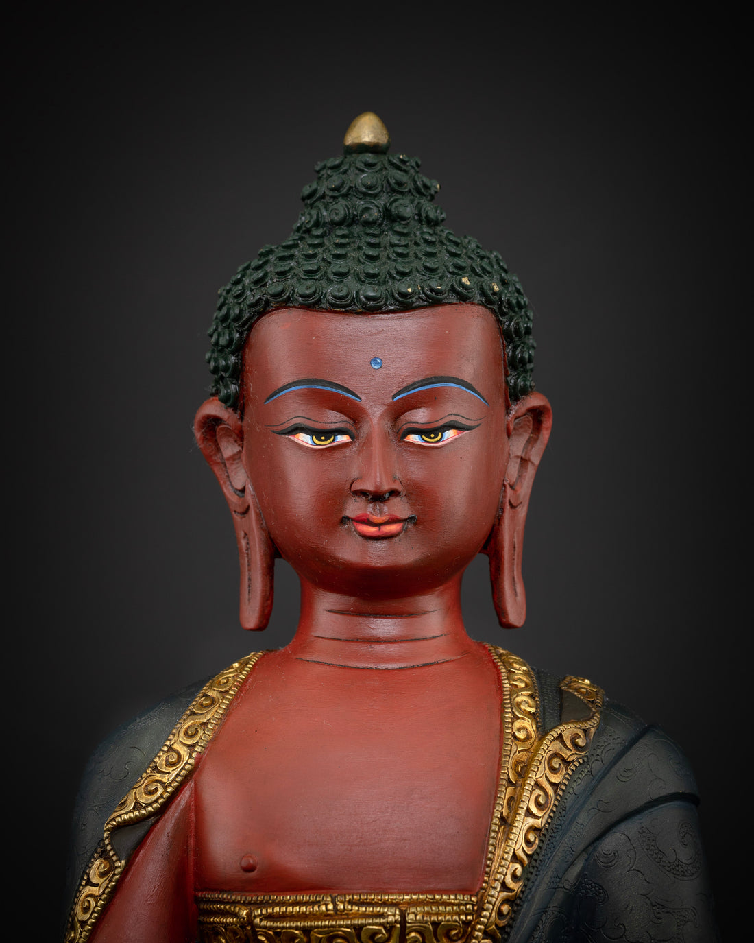 Stunning Red Buddha: A Unique Representation of Compassion and Courage