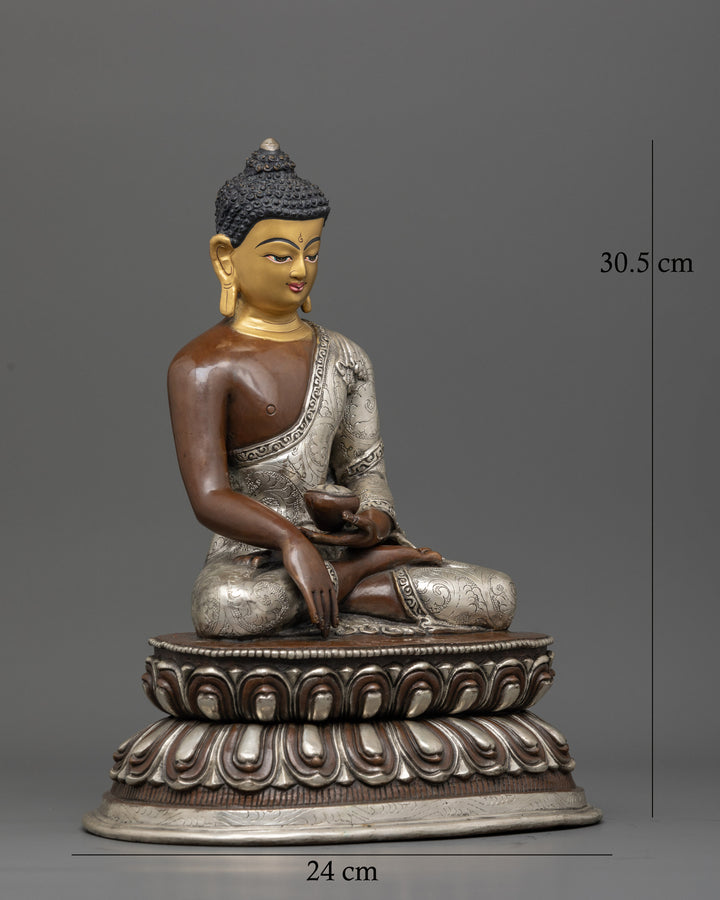 Antique Finish Shakyamuni Buddha Statue For Serenity and Focus