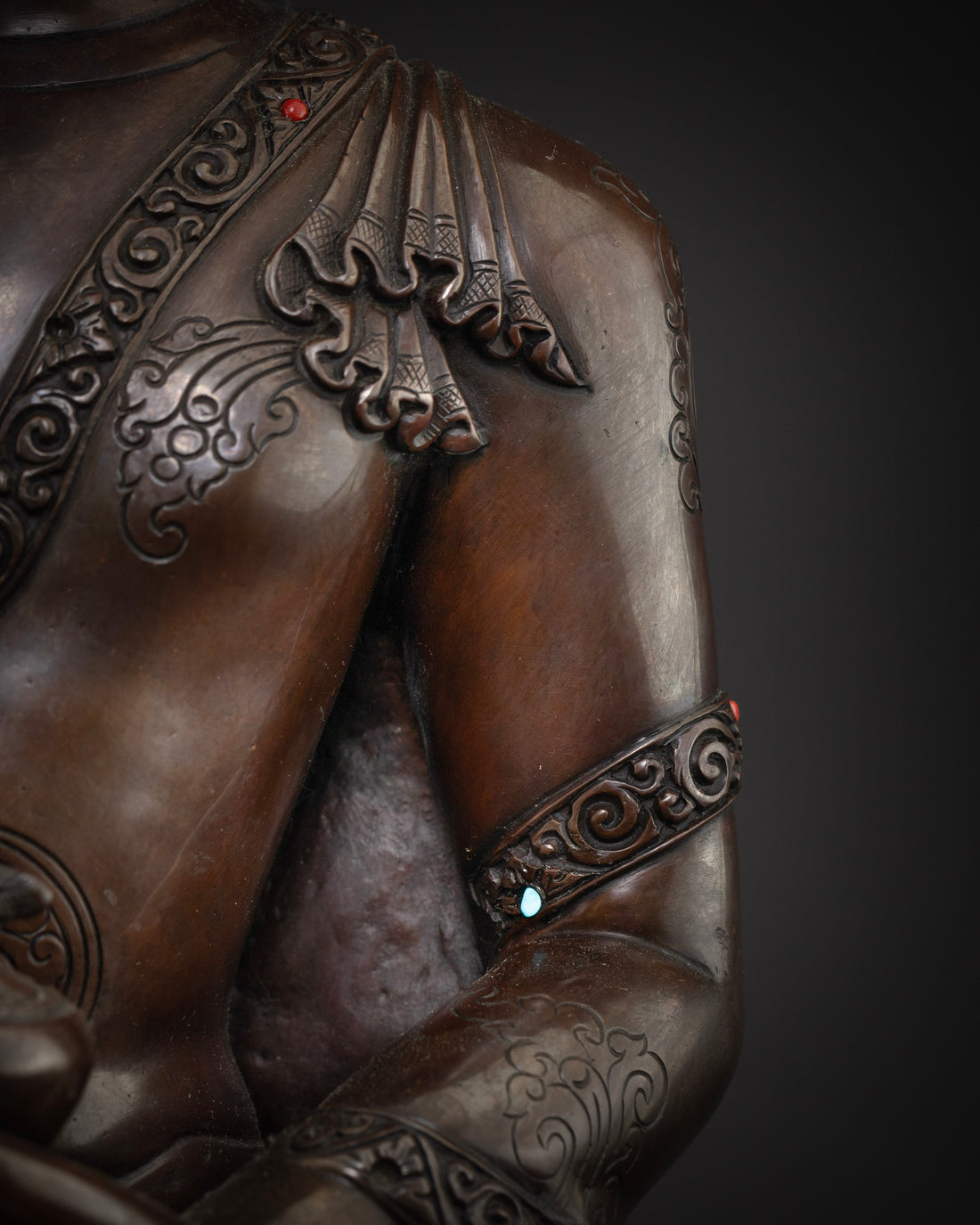 Oxidized Bhaisajyaguru Statue : Healing Buddha