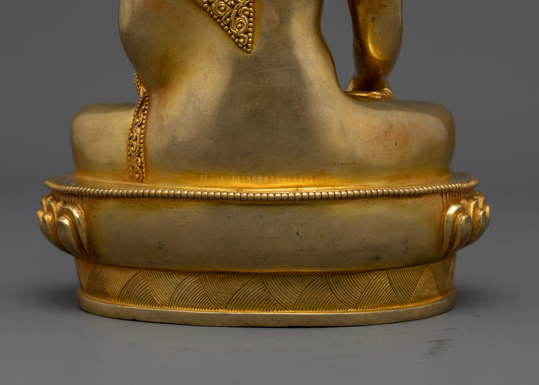 Fine Gold plated Shakyamuni Buddha Statue: Exclusive Collection for Practitioners