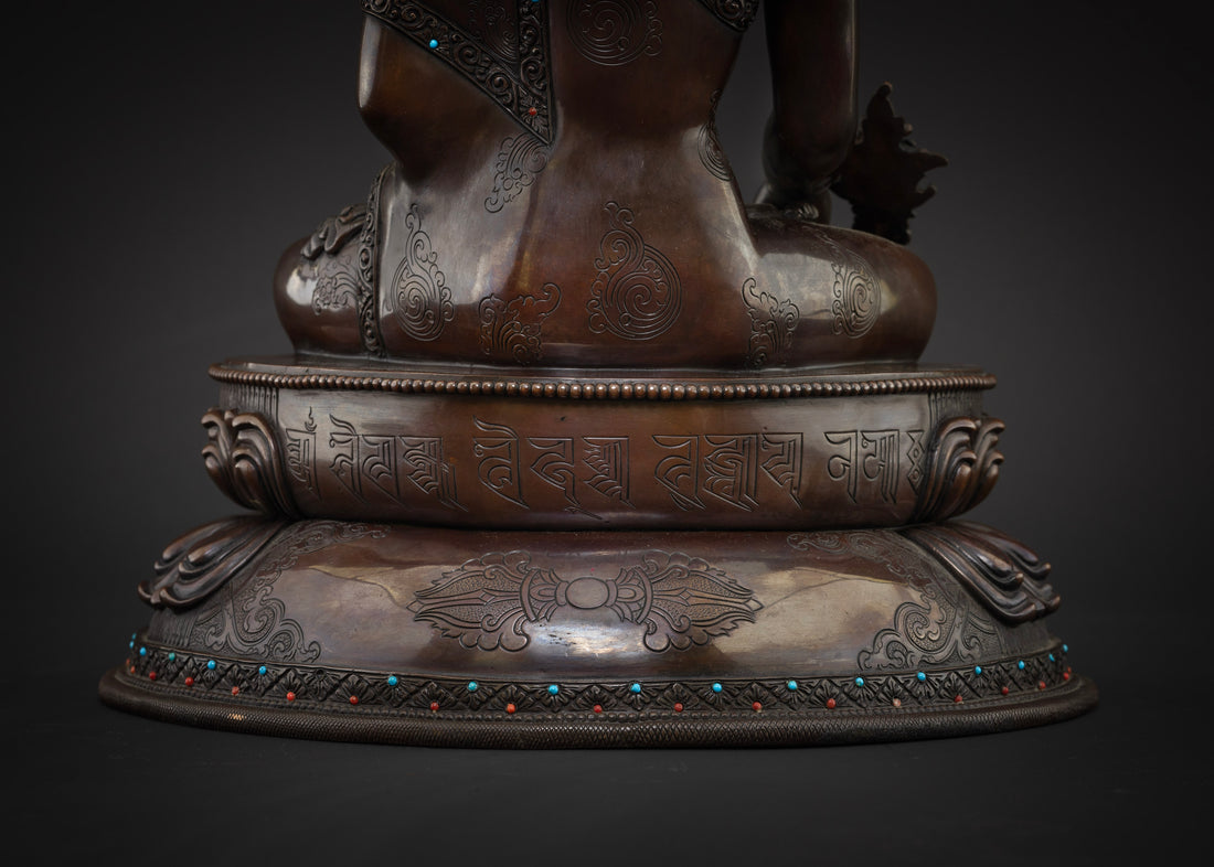 Oxidized Bhaisajyaguru Statue : Healing Buddha