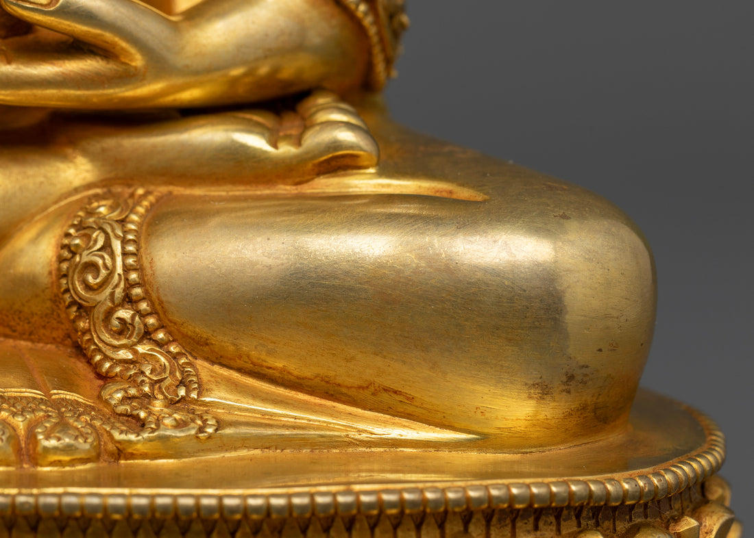 Fine Gold plated Shakyamuni Buddha Statue: Exclusive Collection for Practitioners