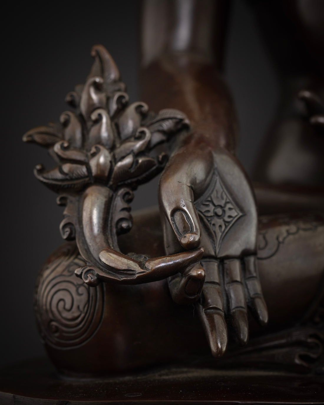 Oxidized Bhaisajyaguru Statue : Healing Buddha