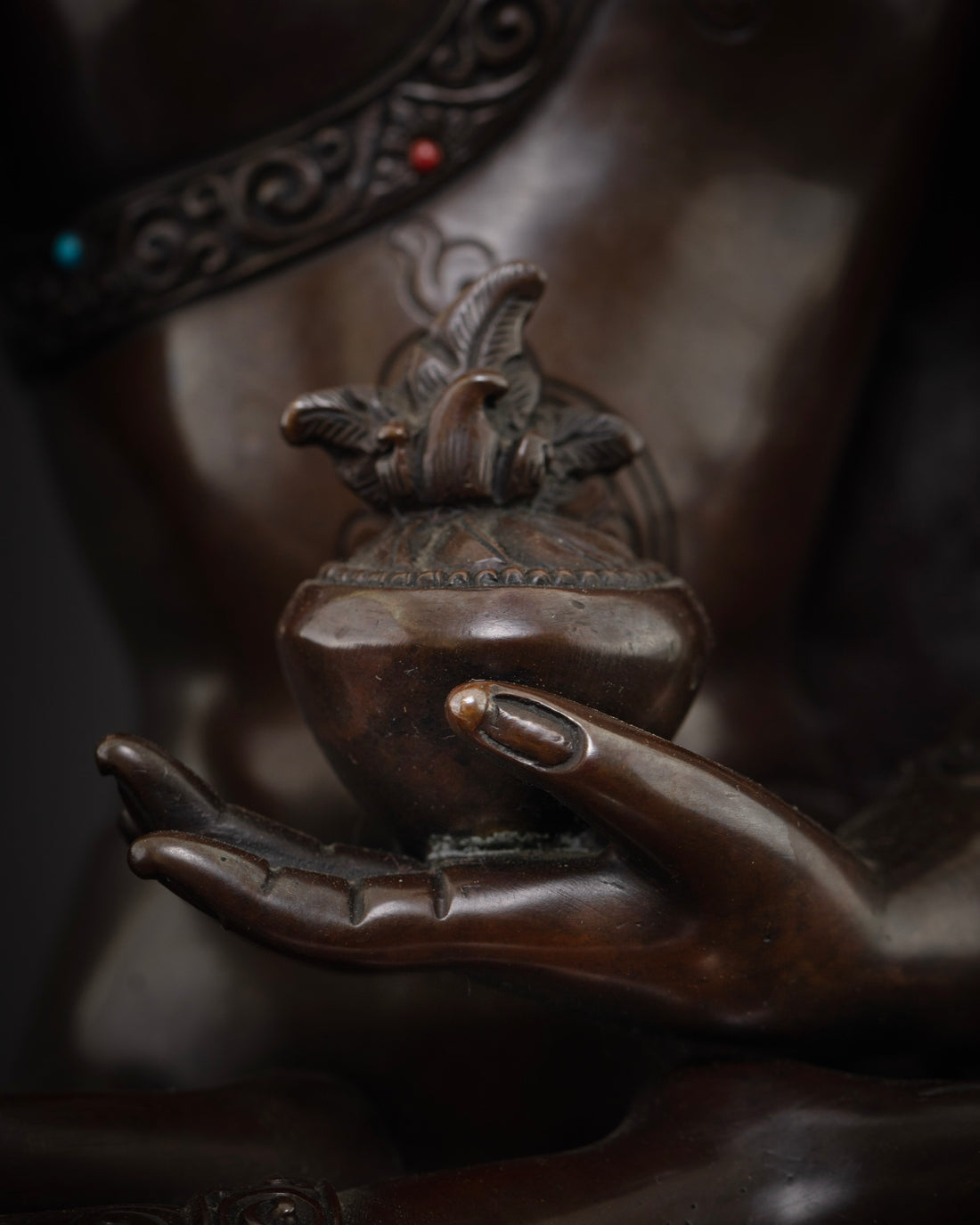 Oxidized Bhaisajyaguru Statue : Healing Buddha