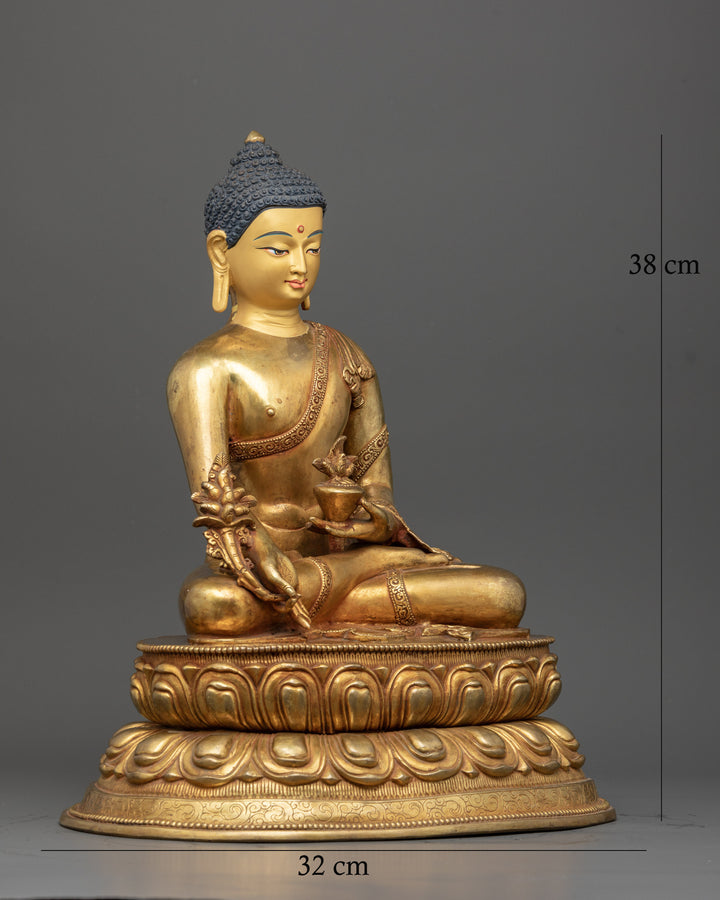 Traditional Sangye Menla Buddha Statue for Devotion and Health