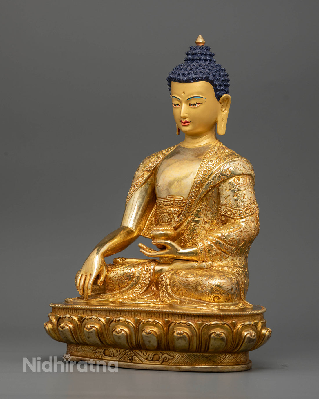 Elegant 12.5 Inch Buddha Shakyamuni for Divine Decor