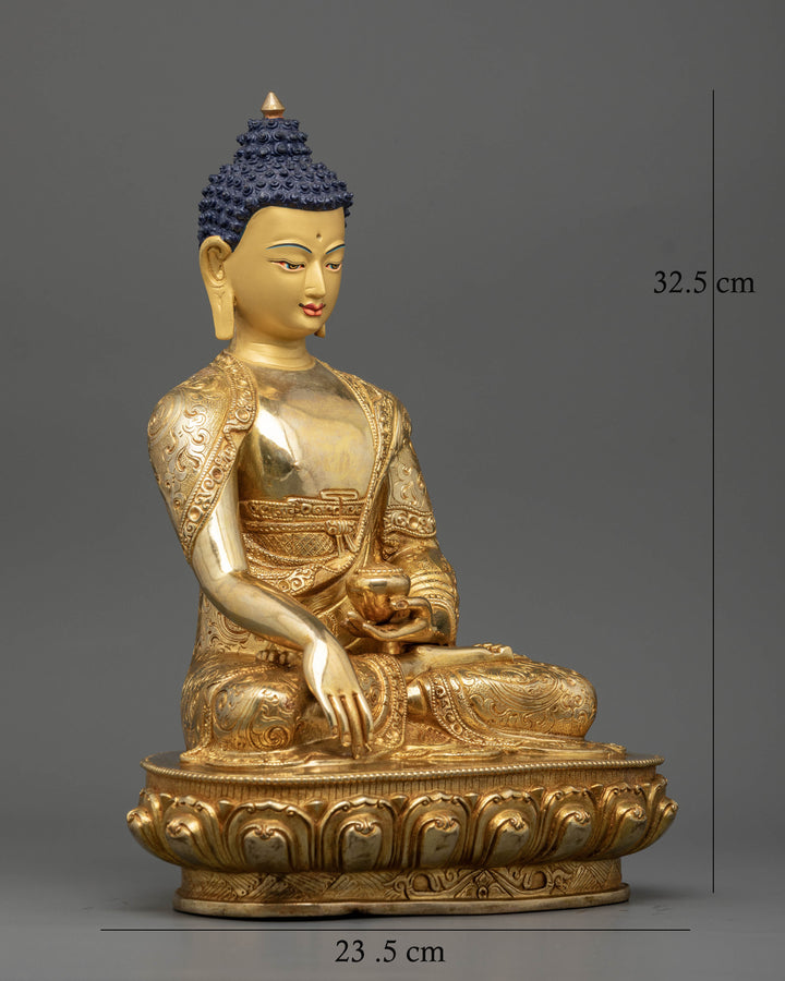 Elegant 12.5 Inch Buddha Shakyamuni for Divine Decor