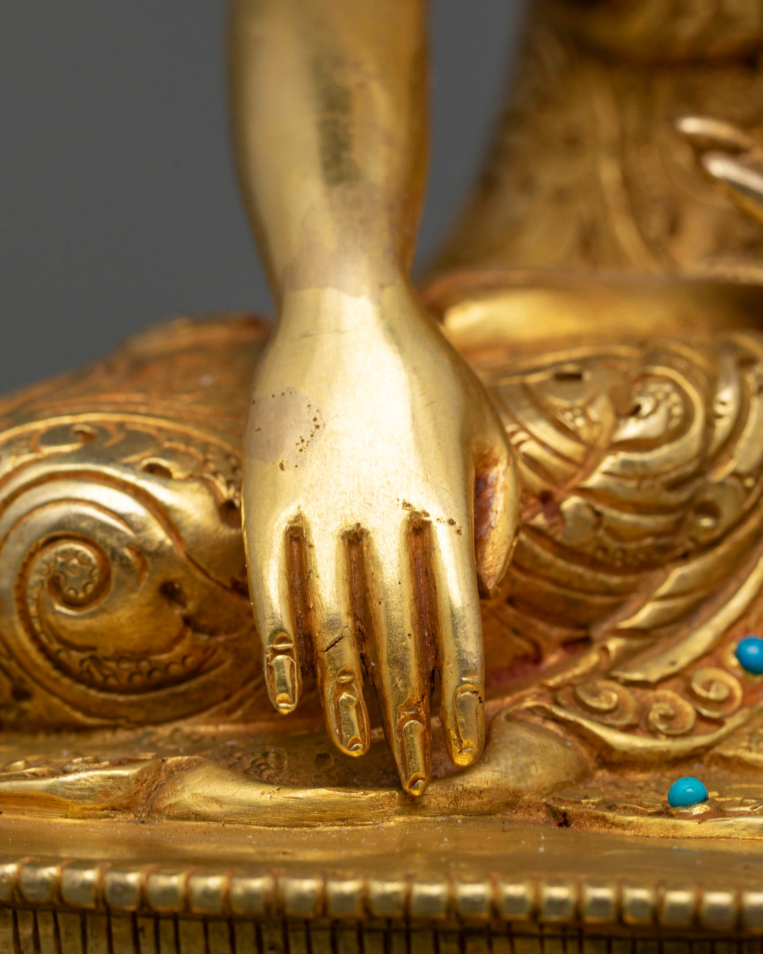 Sacred 8 Inch Gold Shakyamuni Buddha Statue