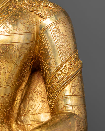 The Golden Beacon: Buddha Shakyamuni’s Illuminated Presence