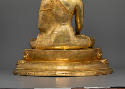 The Golden Beacon: Buddha Shakyamuni’s Illuminated Presence