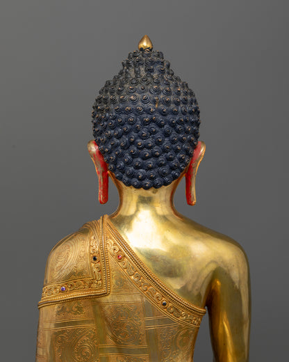 The Golden Beacon: Buddha Shakyamuni’s Illuminated Presence