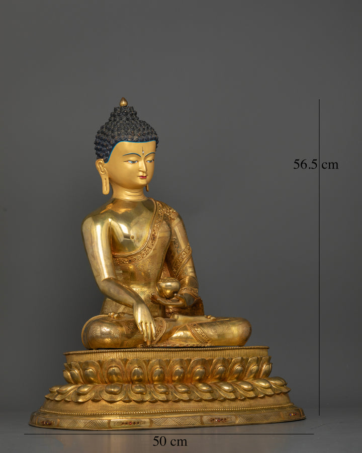 The Golden Beacon: Buddha Shakyamuni’s Illuminated Presence