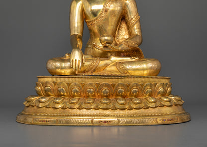 The Golden Beacon: Buddha Shakyamuni’s Illuminated Presence
