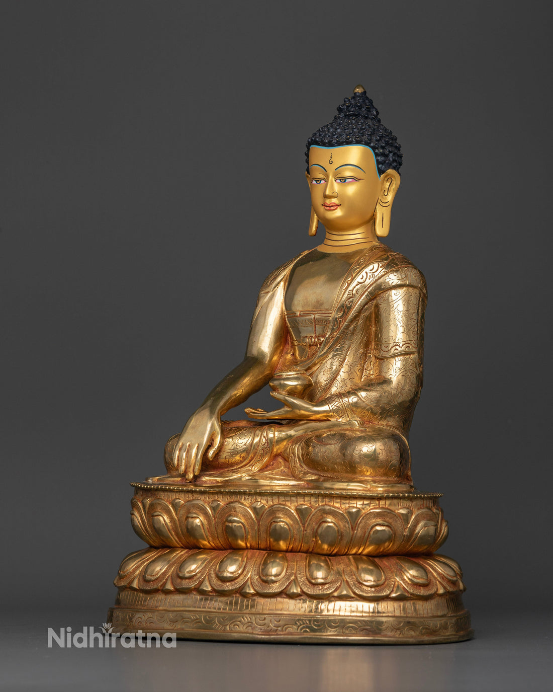 The Buddha's Radiant Presence: An Emblem of Serene Enlightenment