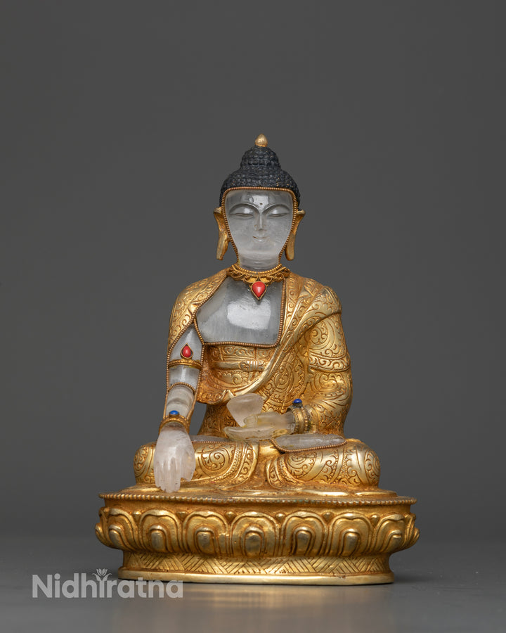 Celestial Glow: The Crystal Buddha Shakyamuni