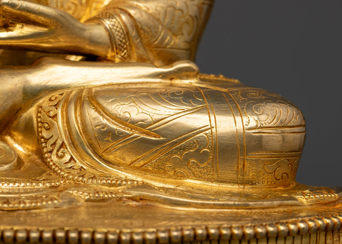 Crowned Buddha Shakyamuni: The Golden Guardian of Dharma