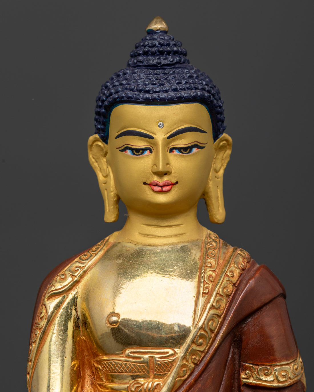 Hand-carved Buddha Shakyamuni Sculpture for Mindfulness