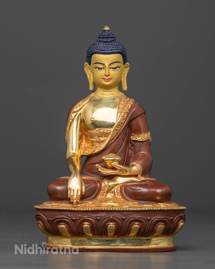 Hand-carved Buddha Shakyamuni Sculpture for Mindfulness