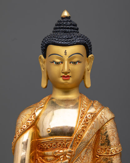 Shakyamuni Buddha Statue | Traditional Nepalese Hand-Carved Copper