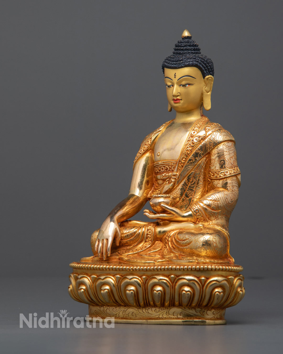 Shakyamuni Buddha Statue | Traditional Nepalese Hand-Carved Copper