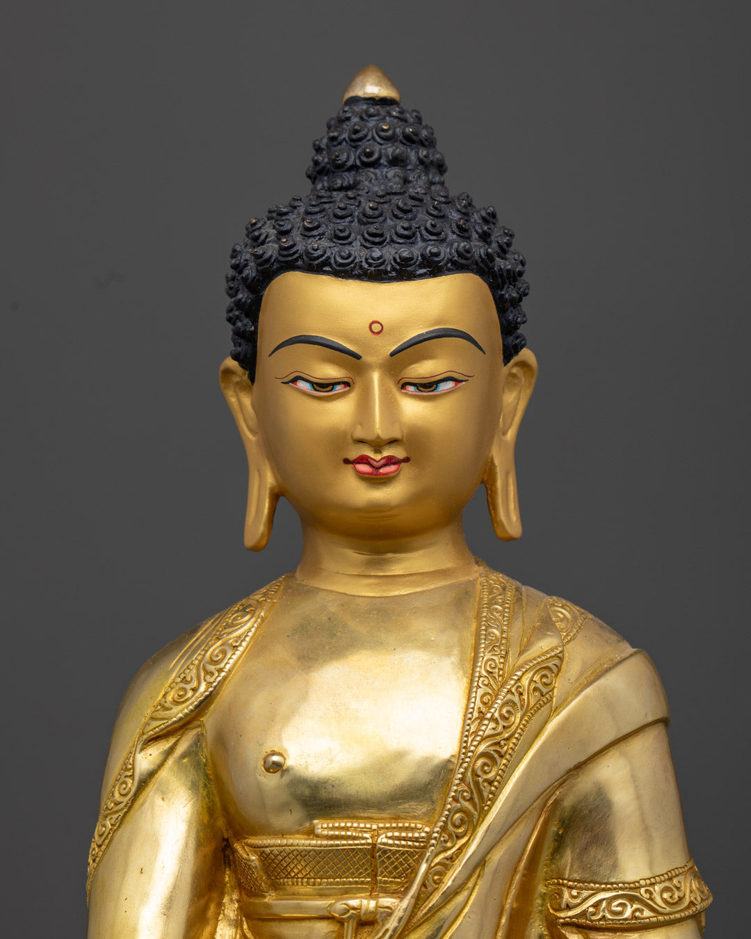 Buddhist Shakyamuni Buddha Statue | Traditional Hand-Carved Sculpture