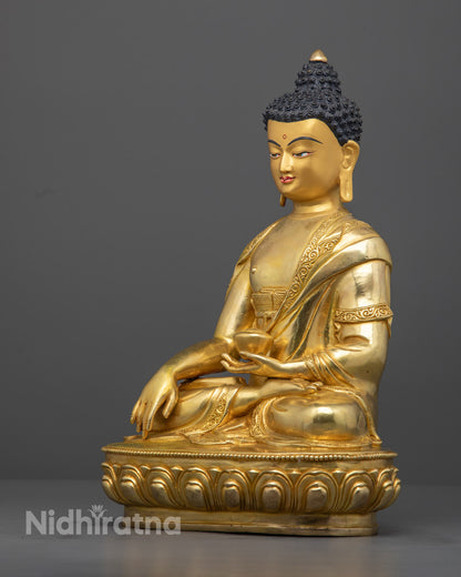 Buddhist Shakyamuni Buddha Statue | Traditional Hand-Carved Sculpture
