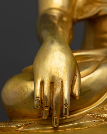 Buddhist Shakyamuni Buddha Statue | Traditional Hand-Carved Sculpture