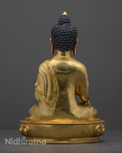 Buddhist Shakyamuni Buddha Statue | Traditional Hand-Carved Sculpture