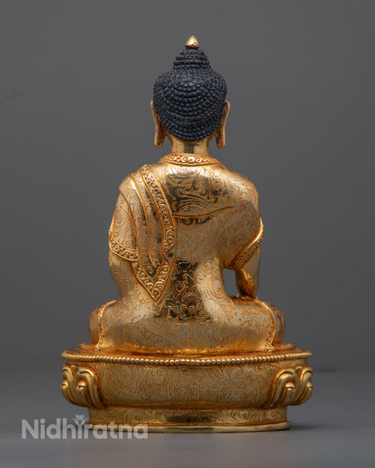 Shakyamuni Buddha Statue | Traditional Nepalese Hand-Carved Copper