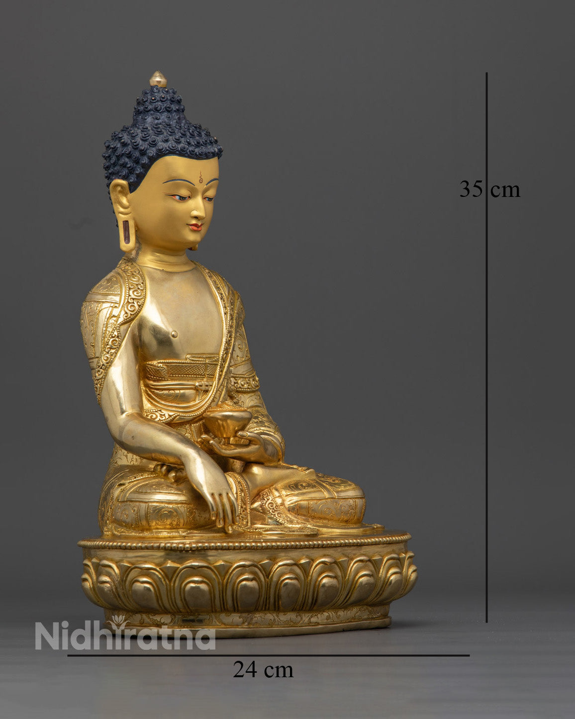 Shakyamuni Buddha Statue Rupa Fully Gold