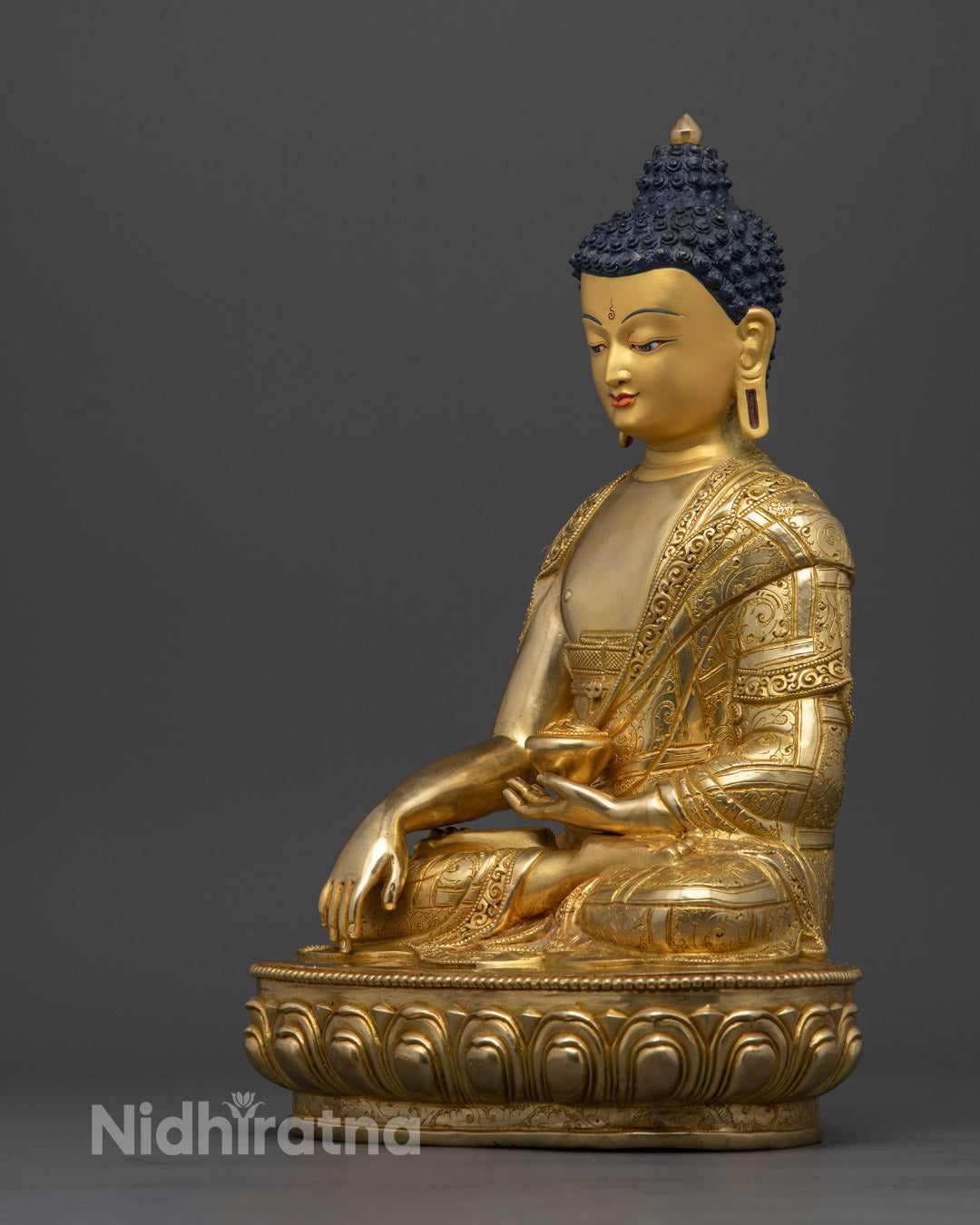 Shakyamuni Buddha Statue Rupa Fully Gold