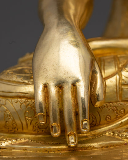 Shakyamuni Buddha Statue Rupa Fully Gold