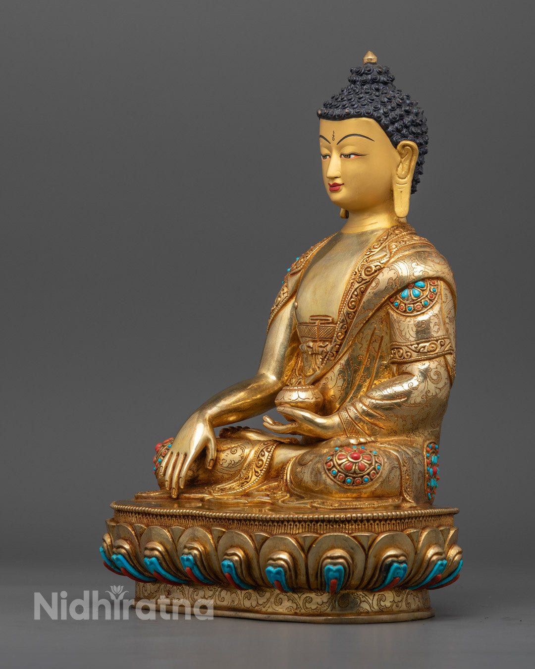 Sacred Shakyamuni Buddha Statue | Hand-Carved Buddhist Art