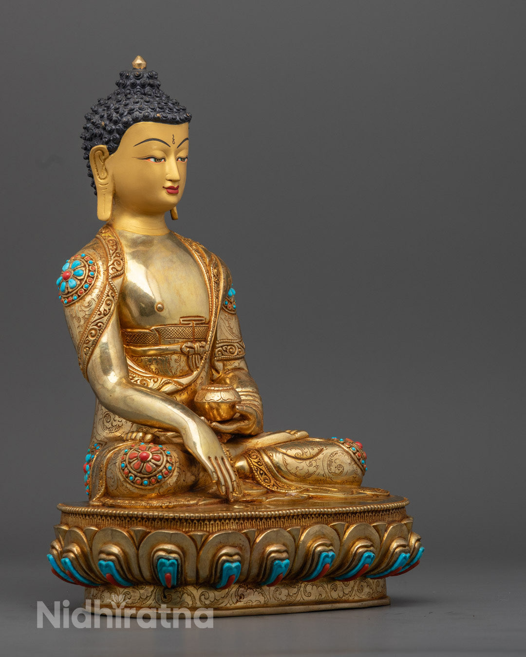 Sacred Shakyamuni Buddha Statue | Hand-Carved Buddhist Art